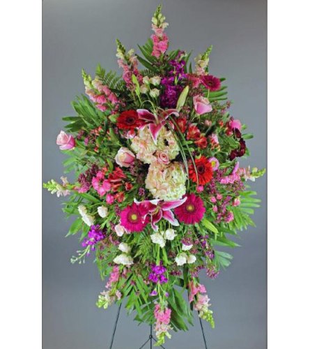Deluxe Shades of Pink Standing Spray