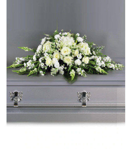 All White Casket Cover 2