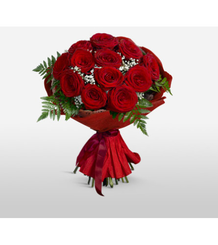 Hand tied Roses. An arrangement by Flower Buds Florist PEI.
