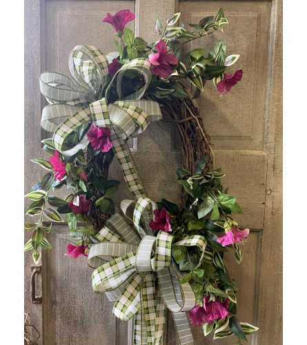 Oval Petunia Wreath