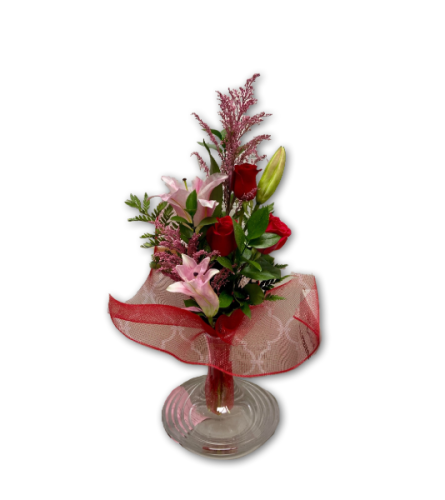 Pink  Red Love Dream in Premium Polish Vase