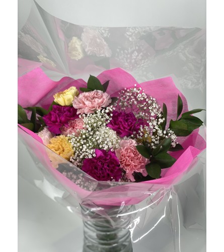 Colourful carns. An arrangement by DMP Flowers and Gifts.