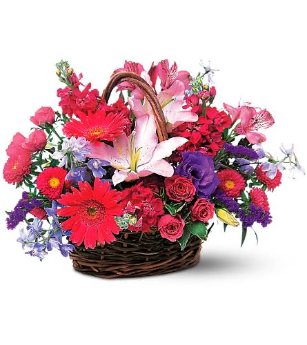 Lavender And Pink Basket