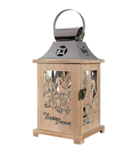 "In Loving Memory" cutout Lantern