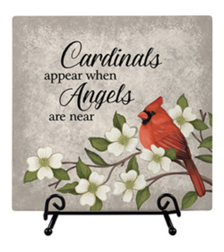 Easel Plaque "Cardinals Appear"