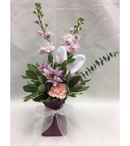 Blooming Bunny Vase Arrangement