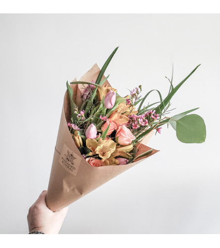 Wrapped Bouquet — Upper Village Blooms