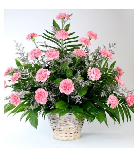 Traditional Pink Sympathy Basket