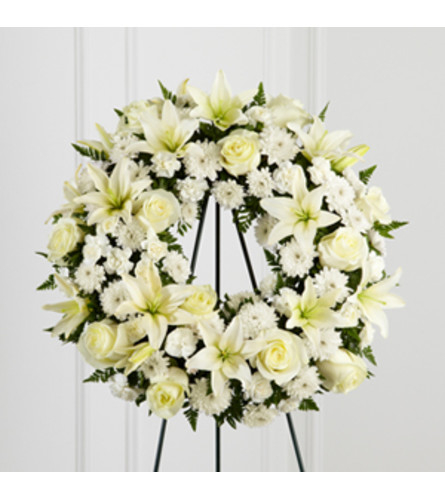 Treasured Tribute Wreath White