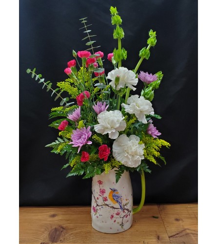 Bird Blossom Pitcher