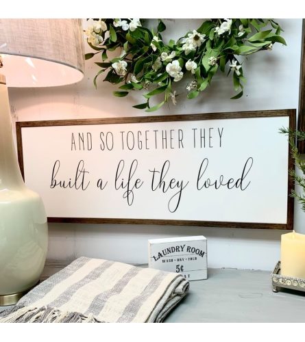 A Life They Loved Sign. An arrangement by wish etc..