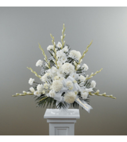 Blue and White Funeral Pedestal