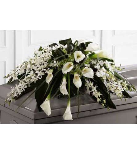 The Lovely Angel Wings Casket Spray