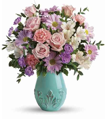 Teleflora's Blushing Aqua Spring