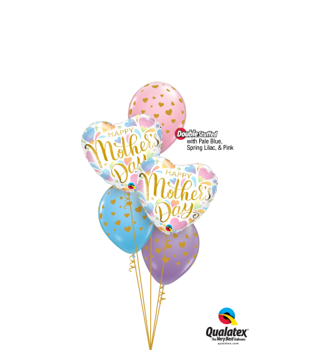 For Mom With Love Classic Confetti Balloon Bouquet