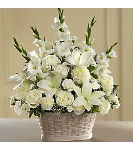 FTD® Ivory Elegance Floral Basket