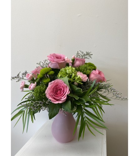 Pink pastel vase