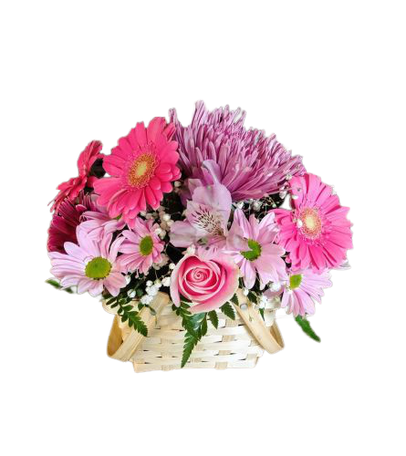 All About Mom Basket Of Flowers