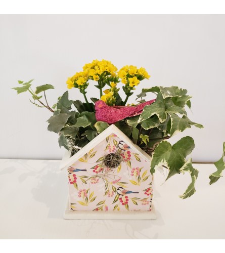 Printed birdhouse planter