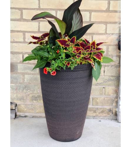 Sleek Brown Patio Planter