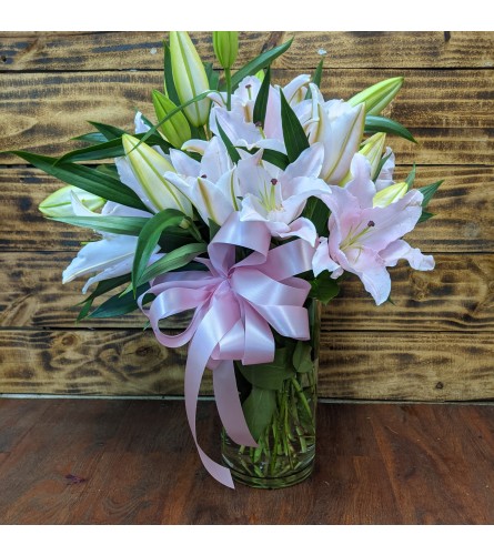 Lush Lilies. An arrangement by NJ Bergen Florist.