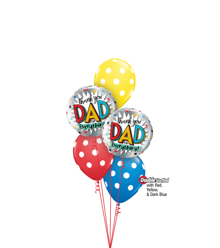 Thanks Dad Classic Confetti Balloon Bouquet