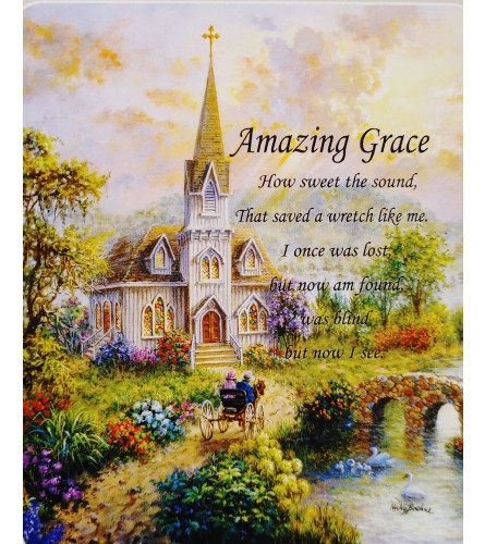 Amazing Grace Verse Tapestry Throw