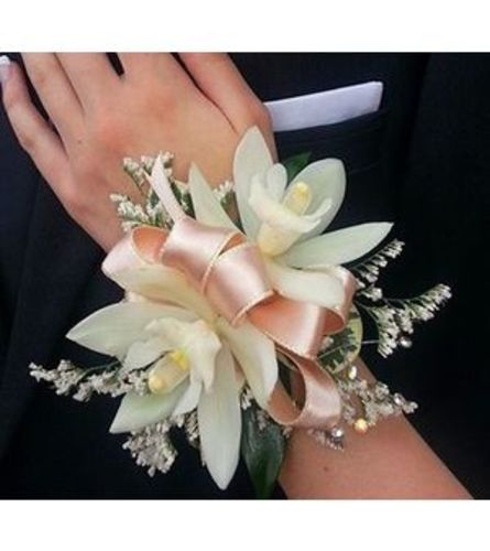 Cream Cymbidium Orchid Corsage