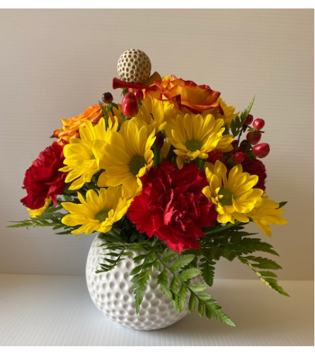 Blooming Golf. An arrangement by Fendley Florists.