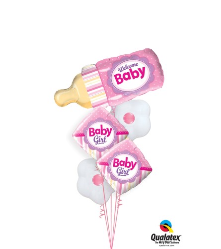 Baby Bottle Pink Colossal Balloon Bouquet