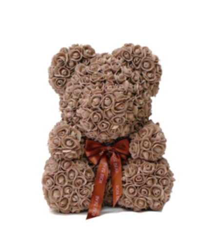 Chocolate Brown Rose Bear