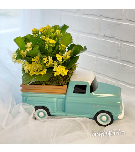 Dad’s Chevy. An arrangement by Brooklin Floral and Garden Shoppe Inc..