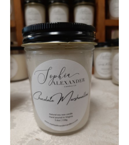 Sophia Alexander Jelly Jar Candle: Chocolate Marshmallow