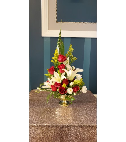 Lilies & Roses Tray Arrangement