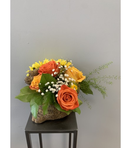 Stone Chicken Floral Arrangement