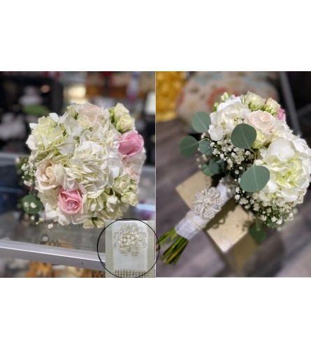 Blush with Broche Bouquet