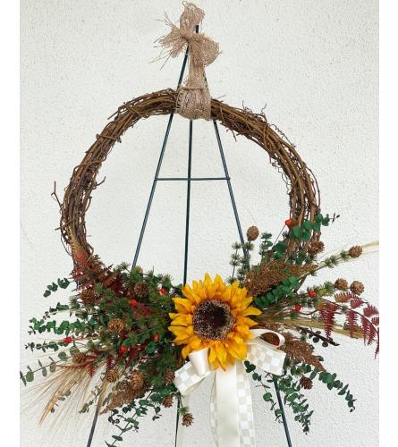 Sunflower Giving Wreath