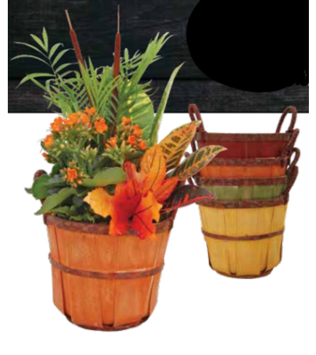 Fall Bushel Planter. An arrangement by Owen Sound Flowers.