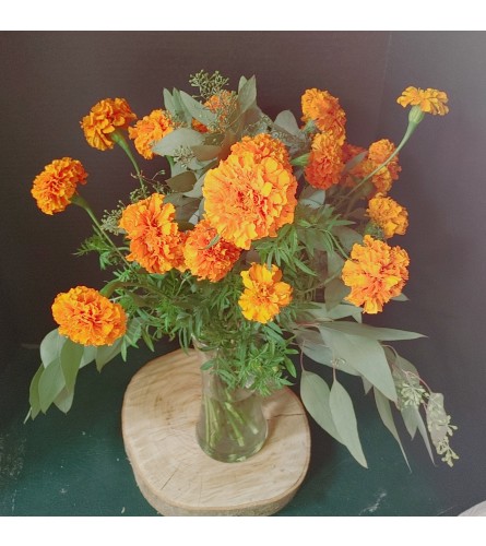 Merry Gold Marigolds. An arrangement by Pandora's Posies.