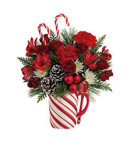 Sweet Stripes 2021. An arrangement by Northwest Florist.