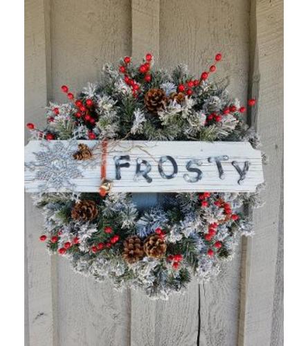 Faux Frosty Wreath