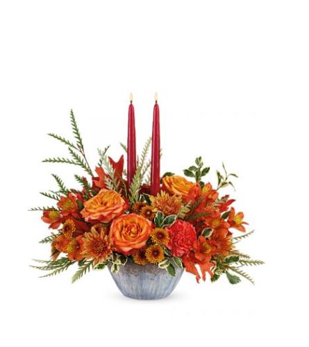 Thanksgiving Blessings. An arrangement by Blue Ridge Flowers.