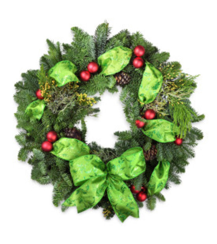 Happy Holidays Fresh Outdoor Wreath