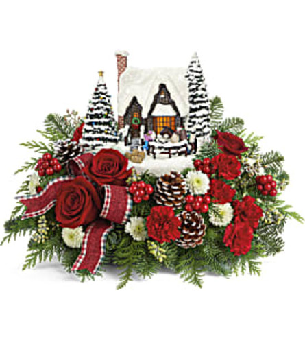 THOMAS KINKADE'S WARM WINTER WISHES BOUUQUET BY TELEFLORA