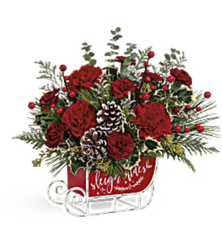 VINTAGE SLEIGH RIDE BOUQUET BY TELEFLORA