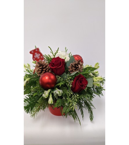 Christmas in a Vase arrangement