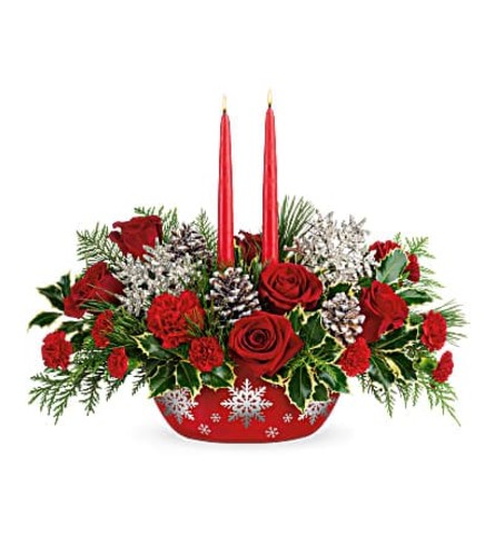 TELEFLORA'S WINTER'S EVE CENTERPIECE 2021