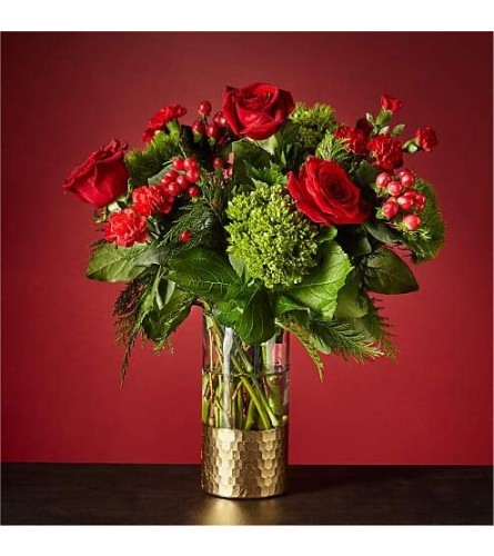 Happy Holidays Bouquet. An arrangement by wish etc..