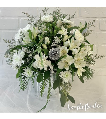 White and Silver Elegance Centrepiece