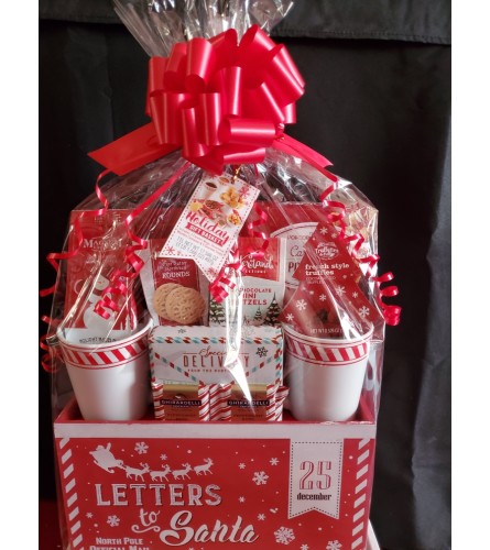 Holiday gourmet treats gift basket